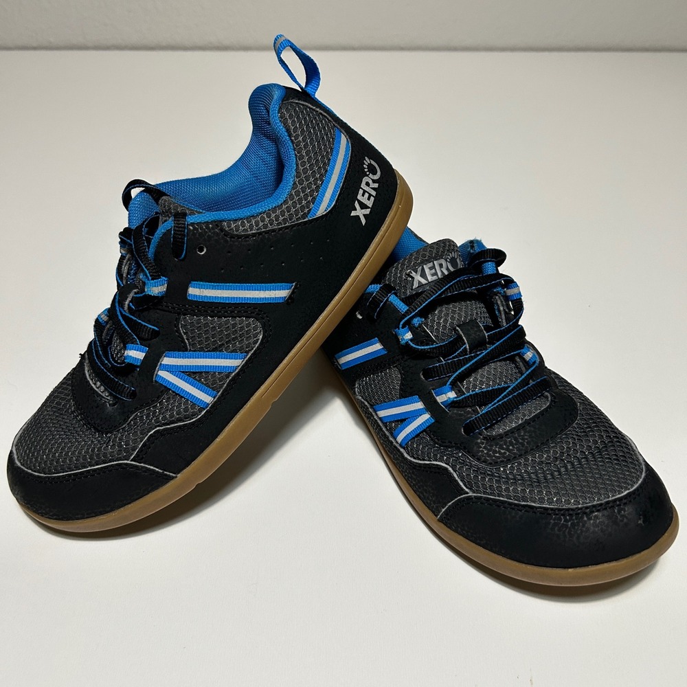 Xero Shoes Youth Prio Barefoot Sneakers Black Blue Size 4 Kids CY01-06/FW24